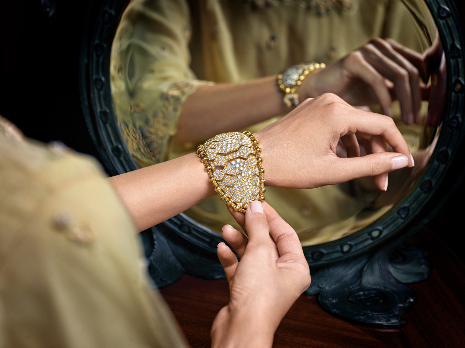 Jewelry photography NYC - Hindu diamond bracelet on model hand