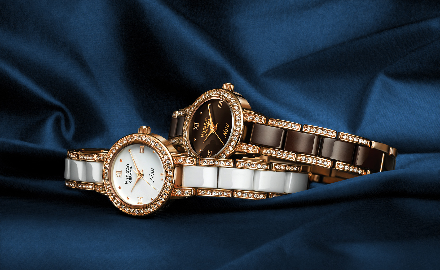 Fashion watch photography- Armitron watches  on blue velvet - watch photographer Kliton Ceku